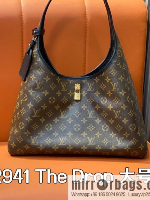 [Premium‑quality] M12941 monogram black hand carry armpit bag The Drop large handbag