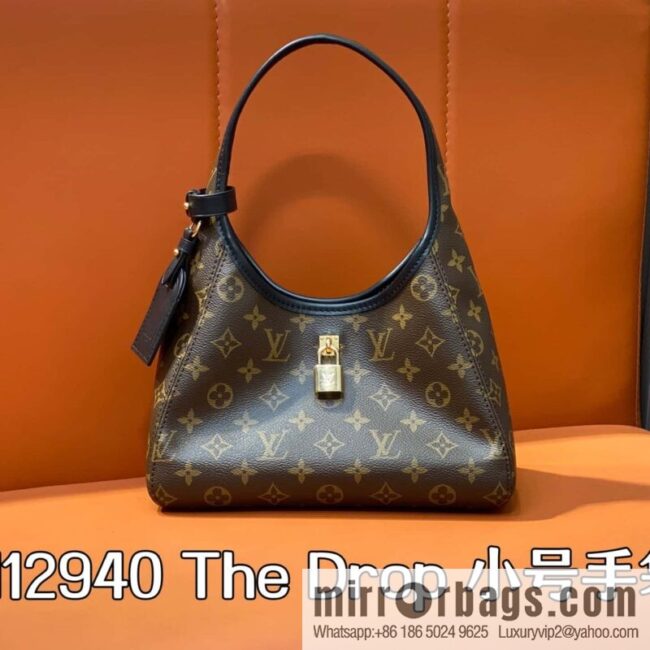 [Premium‑quality] M12940 monogram black hand carry armpit bag, the new The Drop small handbag of the season