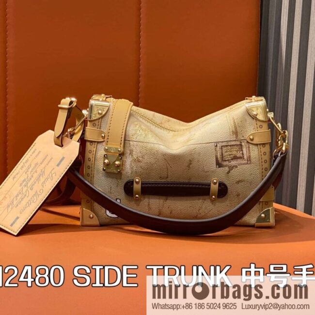 [Boutique‑grade] M12480 printed Gu Ailing soft box SIDE TRUNK medium handbag