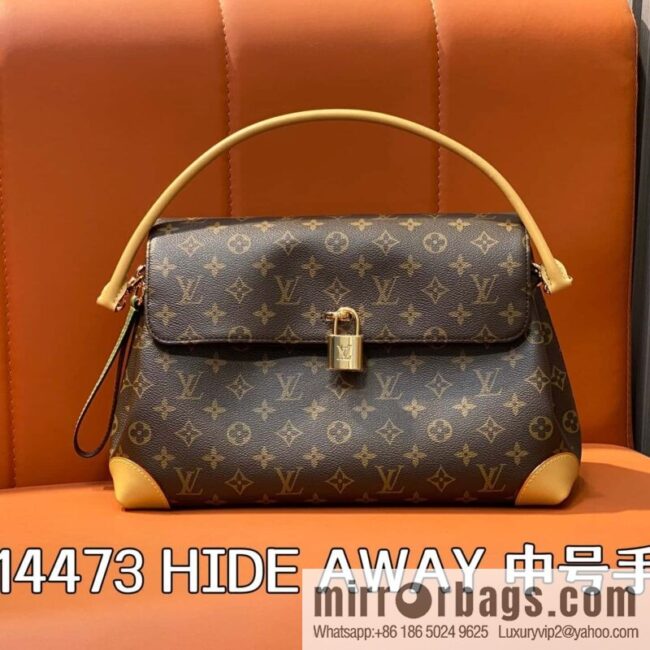 [Boutique‑grade] M14473 monogram lock bag large bag HIDE AWAY medium handbag