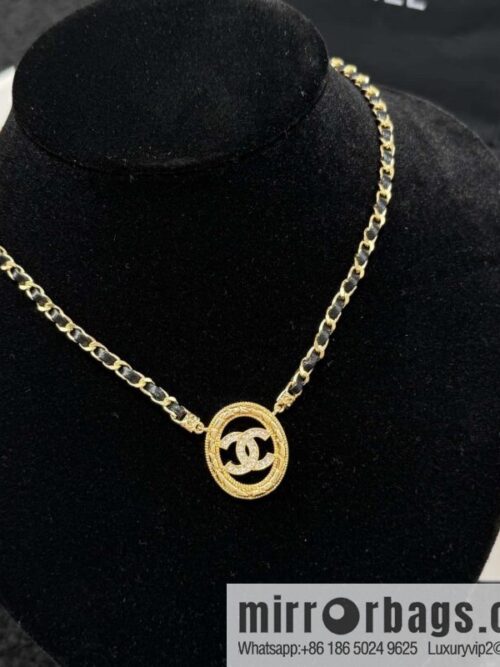 wsxc1751911580100_0-800x800zqj0prutnww174890_20250708144749.jpg ❗️New ❗️☀️ New ☑️ Chanel double c oval black leather rope necklace ☀️